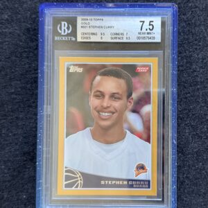 2009-10 Topps Gold Stephen Curry Rookie Card #321 – BGS 7.5 Near Mint+