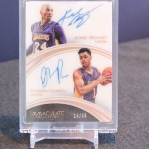 2015-16 Panini Immaculate Kobe Bryant & D'Angelo Russell Dual Auto 14/49